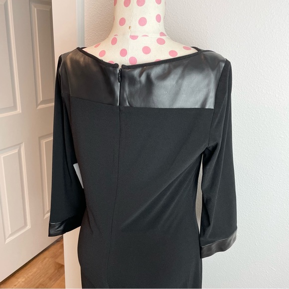 Marc New York Dress Women’s Black Faux Leather Trim 6 NWT - Picture 7 of 10